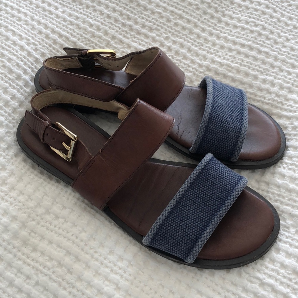 Michael Kors 6 Leather Denim Sandal